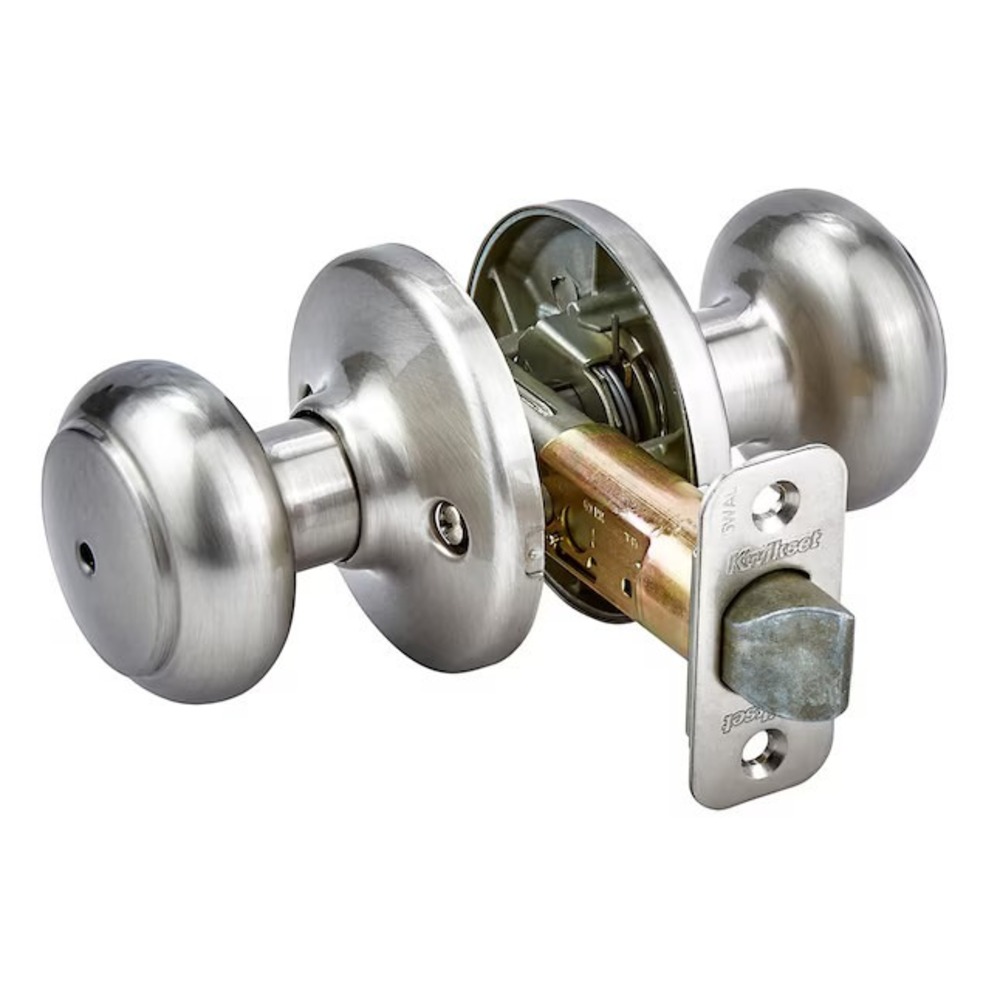 Kwikset Cove Privacy Door Knob Satin Nickel Interior Bed Bath Hardware